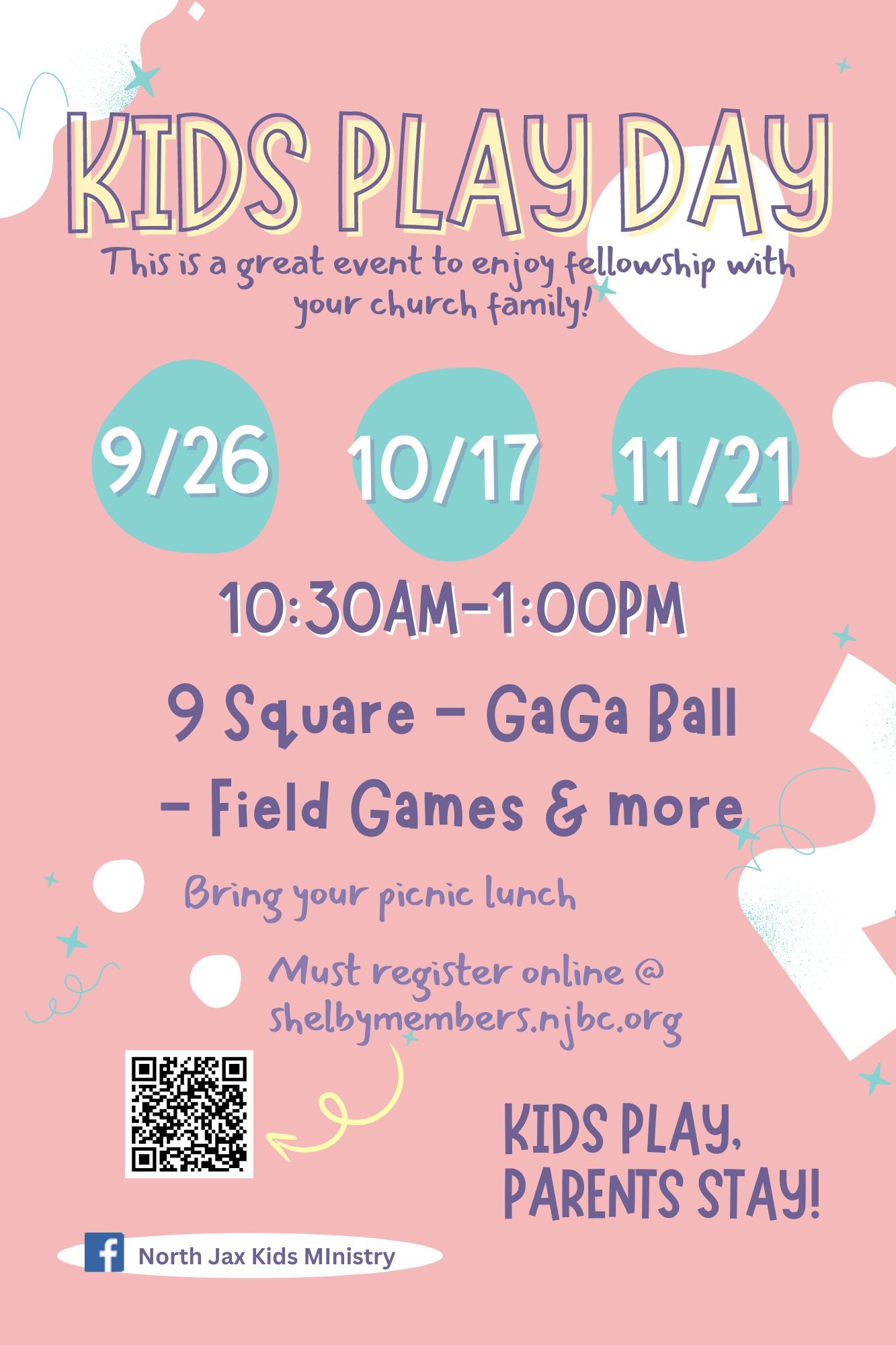 Kids Play Day Sept 26