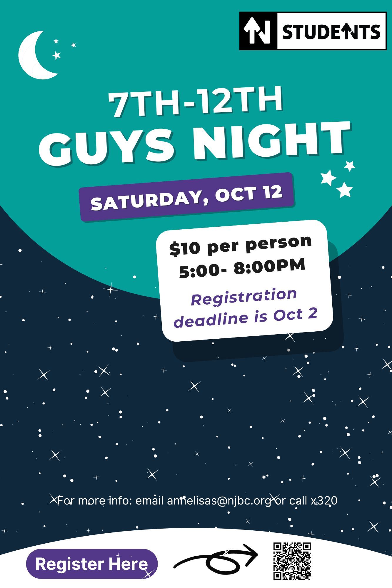 7th-12th Guys Night Oct 12